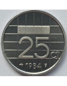 Awers monety Holandia 25 Cent 1984 2