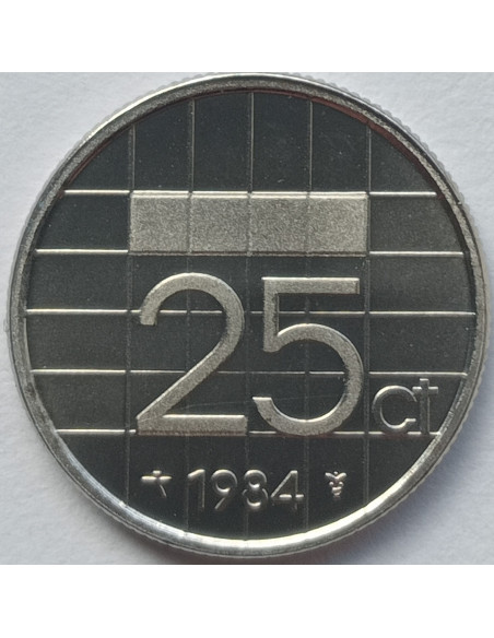 Rewers monety Holandia 25 Cent 1984