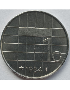 Awers monety Holandia 1 Gulden 1984 2