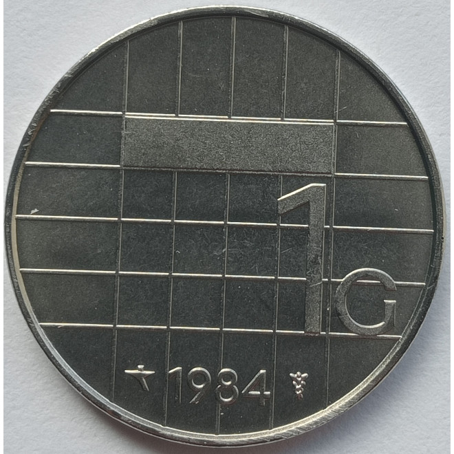 Rewers monety Holandia 1 Gulden 1984