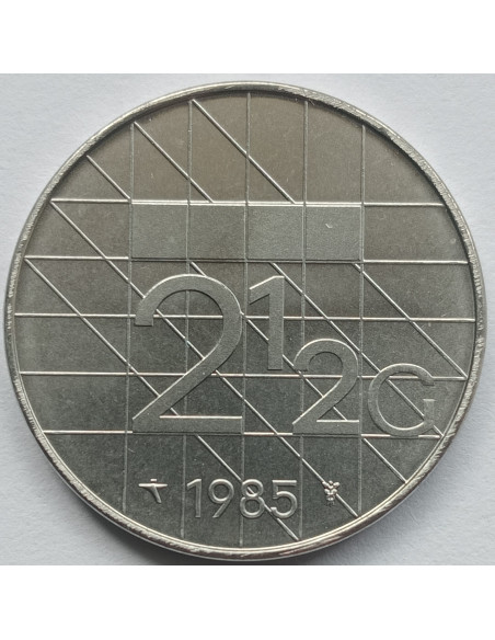 Rewers monety Holandia 25 Gulden 1985