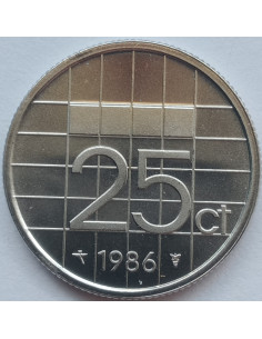 Awers monety Holandia 25 Cent 1986 2