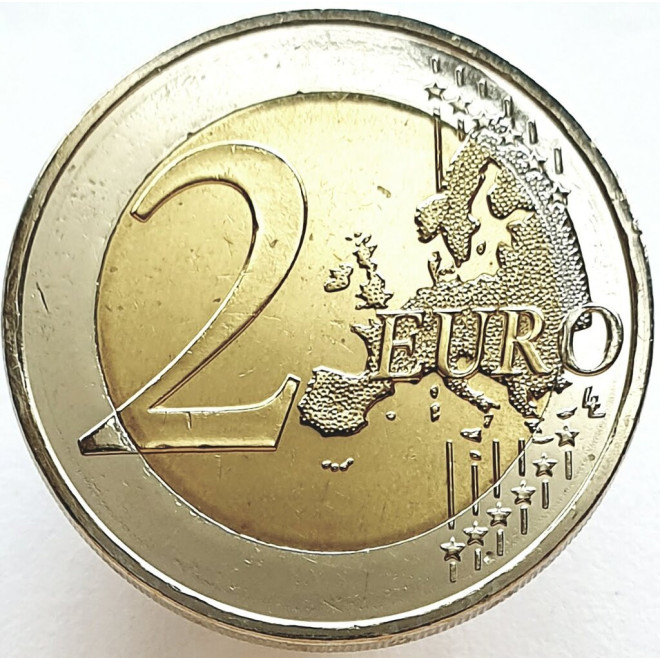 Rewers monety Grecja 2 euro 2016 10 rocznica urodzin kompozytora Dimitriego Mitrópoulosa