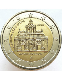 Awers monety Grecja 2 euro 2016 150 rocznica szturmu na klasztor Arkadii