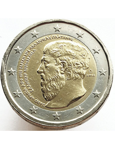 Awers monety 2 euro 2013 2400 rocznica utworzenia Akademii Platońskiej