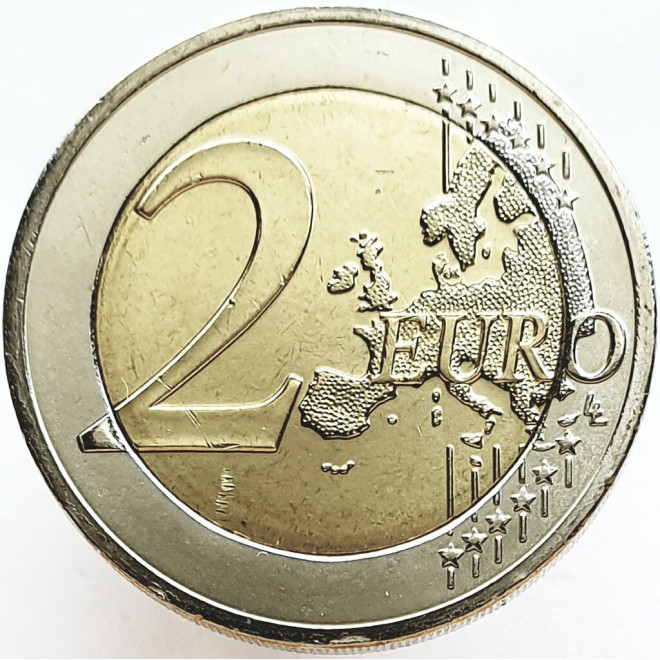Rewers monety Grecja 2 euro 2013 100lecie Unii Krety z Grecją