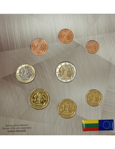 Awers monety Litwa Różne euro zestaw 2015 2