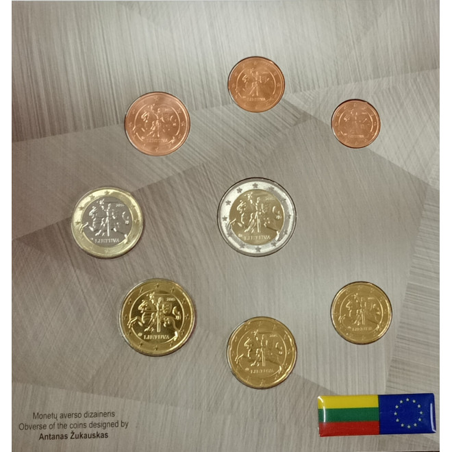 Rewers monety Litwa Różne euro zestaw 2015