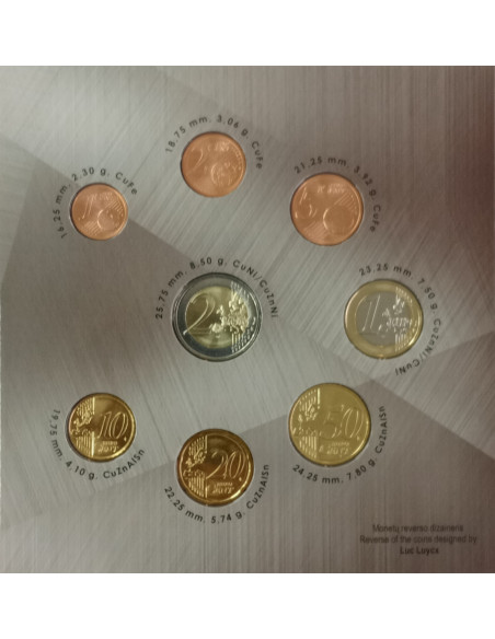 Rewers monety Litwa Różne euro zestaw 2015