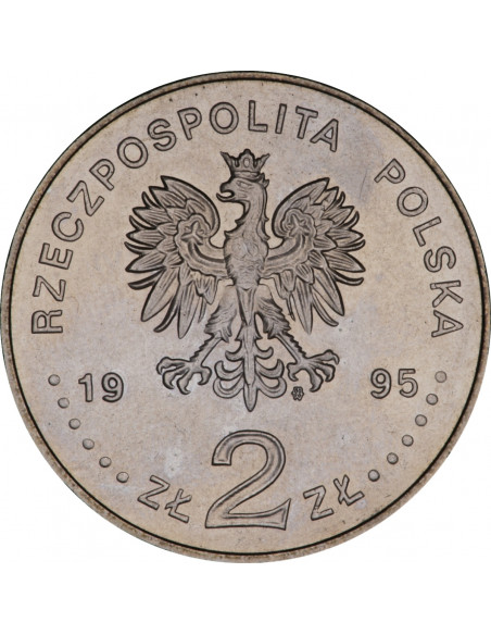 Rewers monety 2 zł 1995 100 lat nowożytnych Igrzysk Olimpijskich 1896 1996
