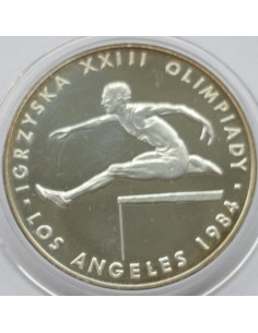 Awers monety 200 Złotych 1984 XXIII Letnie Igrzyska Olimpijskie Los Angeles