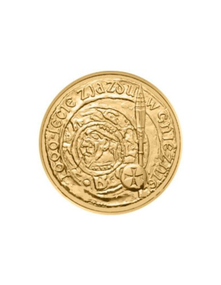 Awers monety 2 zł 2000 1000lecie zjazdu w Gnieźnie