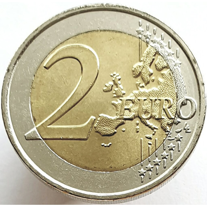 Rewers monety Grecja 2 euro 2009 10lecie wprowadzenia systemu euro Grecja