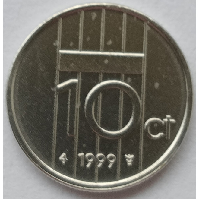 Rewers monety Holandia 10 Cent 1999