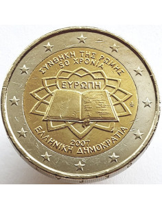 Awers monety Grecja 2 euro 2007 50lecie Traktatu Rzymskiego Grecja