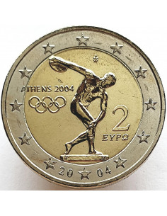 Awers monety Grecja 2 euro 2004 XXVIII Letnie Igrzyska Olimpijskie w Atenach