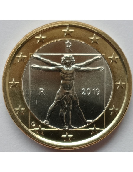 Awers monety Włochy 1 Euro 2019