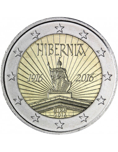 Awers monety Irlandia 2 euro 2016 Hibernia