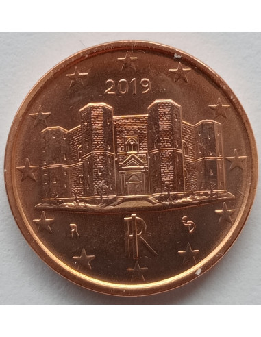 Awers monety Włochy 1 Euro Cent 2019 Bari Zamek del Monte