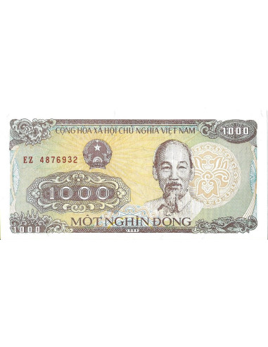 Przód banknotu Wietnam 1 000 Dong 1988 UNC
