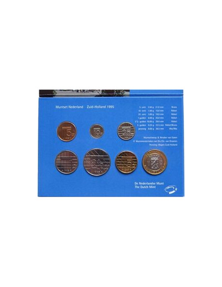 Rewers monety 1995 Różne Guldeny Zestaw Prowincja Zelandi