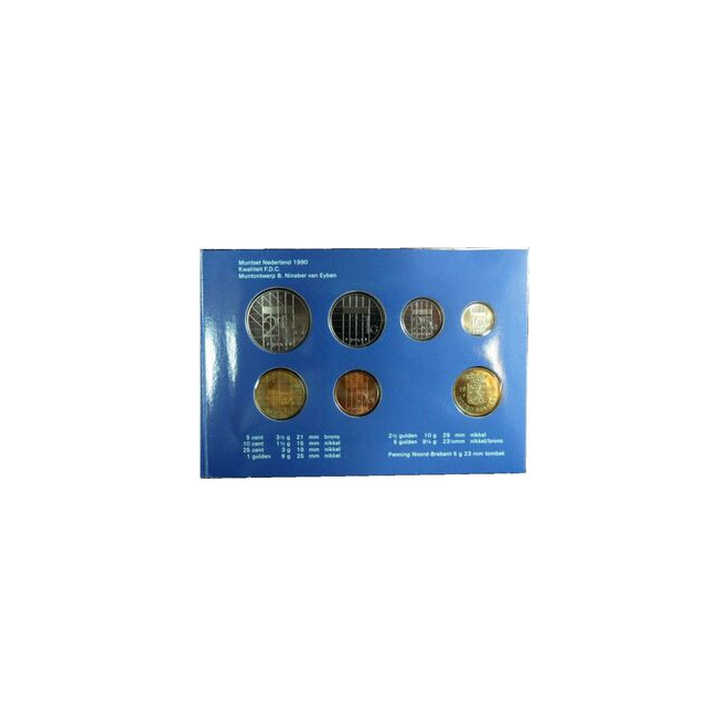 Rewers monety 1990 Różne Guldeny Zestaw Prowincja Brabant