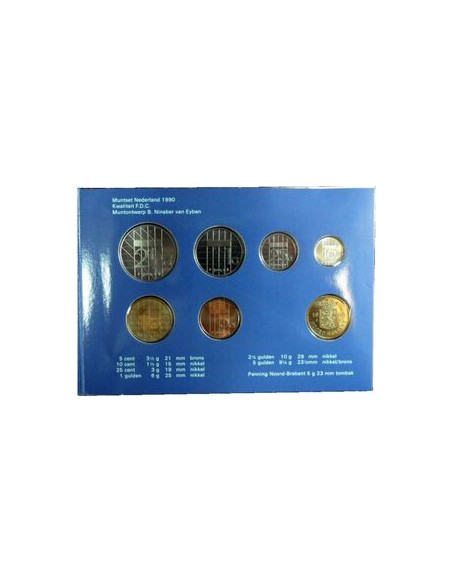 Rewers monety 1990 Różne Guldeny Zestaw Prowincja Brabant