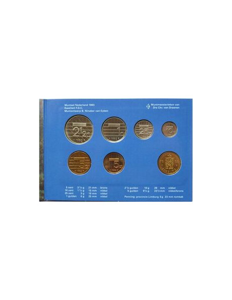 Rewers monety 1993 Różne Guldeny Zestaw Prowincja Limburg