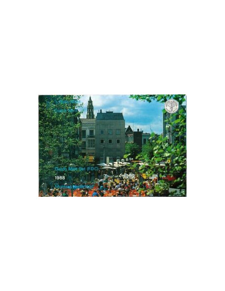 Awers monety 1988 Różne Guldeny Zestaw Prowincja Groningen