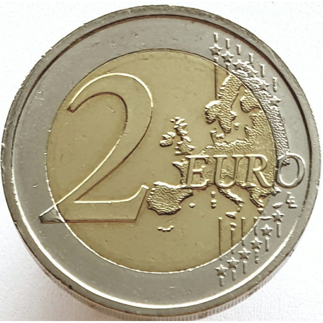 Rewers monety Irlandia 2 euro 2009 10lecie wprowadzenia systemu euro Irlandia