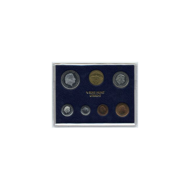 Awers monety 1980 Różne Guldeny Zestaw FDC