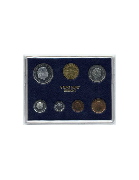 Awers monety 1980 Różne Guldeny Zestaw FDC