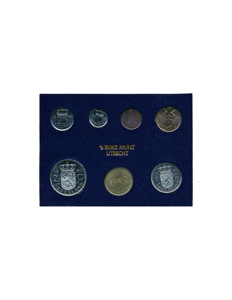 Rewers monety 1980 Różne Guldeny Zestaw FDC