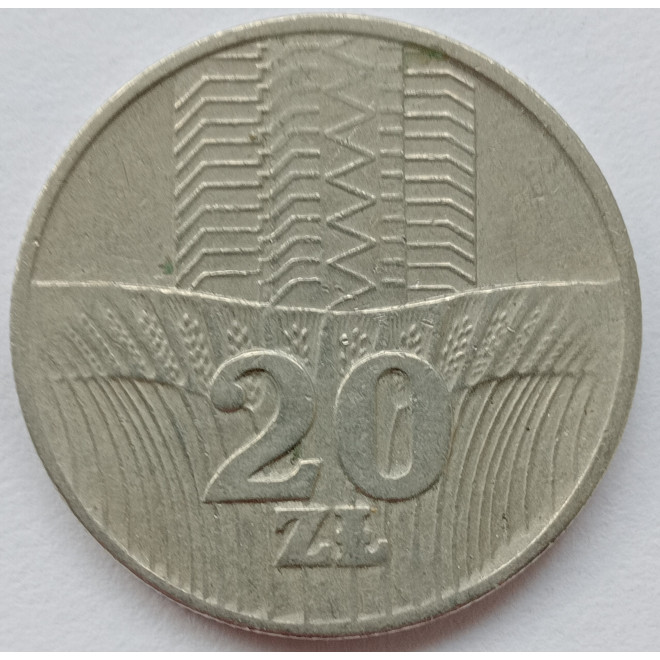 Rewers monety 20 Złotych 1976