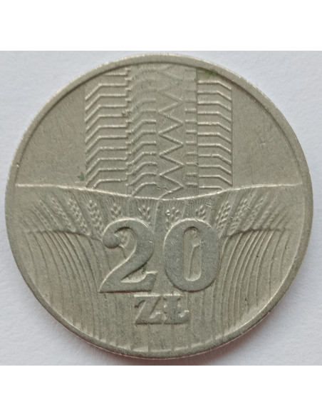 Rewers monety 20 Złotych 1976