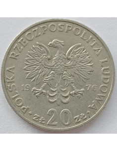 Awers monety 20 Złotych 1976 Marceli Nowotko
