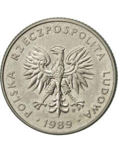 Awers monety 20 Złotych 1989 2