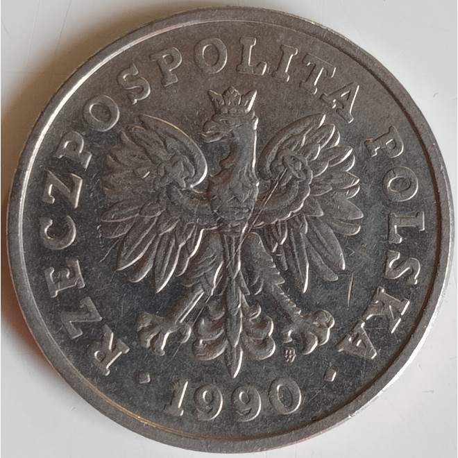 Rewers monety 50 Złotych 1990