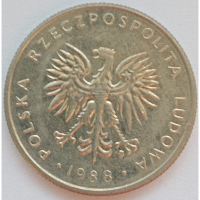 Rewers monety 10 Złotych 1988