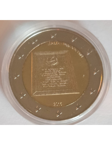 Awers monety Malta 2 euro 2015 Proklamowanie Republiki Malty w 1974 roku