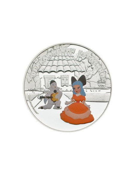 Awers monety Wyspy Cooka 5 Dolarów 2012 Malwina i Piero