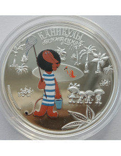 Awers monety Wyspy Cooka 5 Dolarów 2011 Wakacje Bonifacego