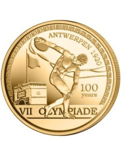 Awers monety Belgia 25 euro 2020 100. rocznica — Letnie Igrzyska Olimpijskie w Antwerpii