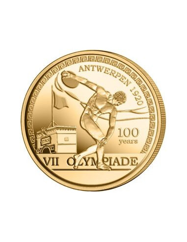 Awers monety Belgia 25 euro 2020 100. rocznica — Letnie Igrzyska Olimpijskie w Antwerpii