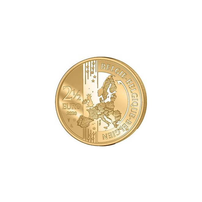 Rewers monety Belgia 25 euro 2020 75. rocznica Pokój i wolność w Europie