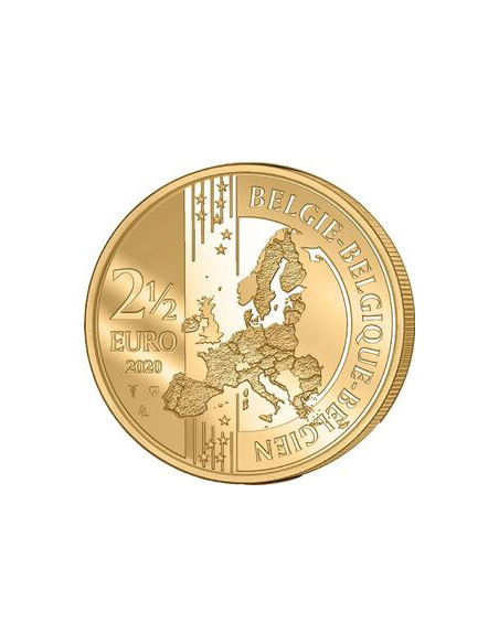 Rewers monety Belgia 25 euro 2020 75. rocznica Pokój i wolność w Europie