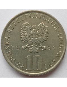 Awers monety 10 Złotych 1984 2