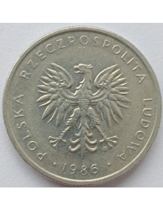 Awers monety 10 Złotych 1986 2
