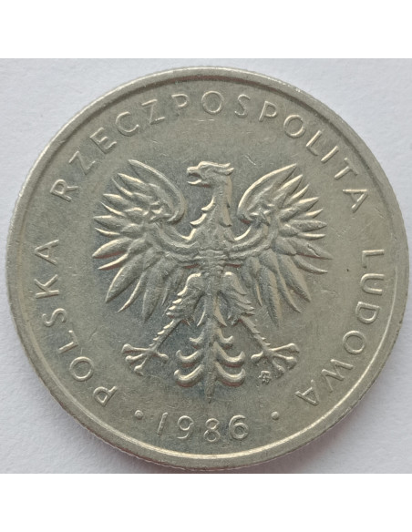 Rewers monety 10 Złotych 1986