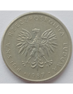 Awers monety 10 Złotych 1987 2